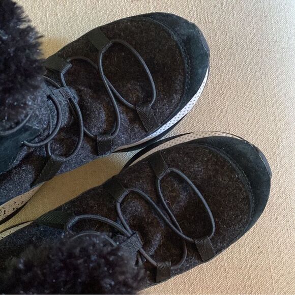 Sperry Women’s Seas Submariner Boots Wool Leather Black White Size 8 - Picture 8 of 11